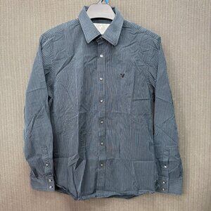 American Eagle Outfitters Mens Large Blue Striped Button-Up Long Sleeve Shirt